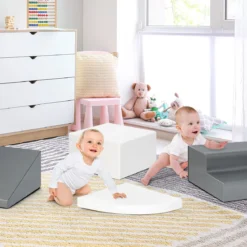 4 tlg Schaumstoffbausteine Riesenbausteine Softbausteine Großbausteine Weiß