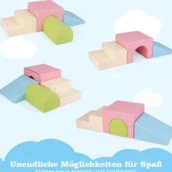 4 TLG. Schaumstoffbausteine zum Klettern & Toben Softbausteine Riesenbausteine Bauklötze mit Klettverschlüsse