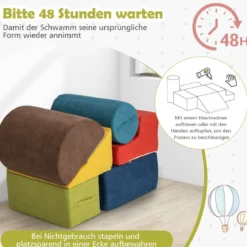 6-TLG. Softbausteine zum Klettern & Krabbeln Schaumstoffbausteine Riesenbausteine