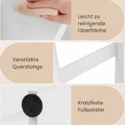 Toilettenschrank Badezimmer-Organizer im Bauernhausstil mit Schiebetür im Scheunentor-Design Weiß
