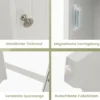 Toilettenschrank mit Toilettenpapierhalter & Verstellbaren Regalen Toilettenregal Badschrank Weiß