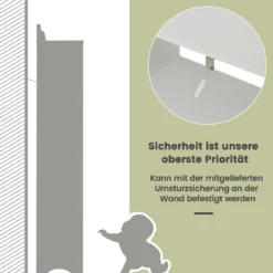 Toilettenschrank mit Toilettenpapierhalter & Verstellbaren Regalen Toilettenregal Badschrank Weiß