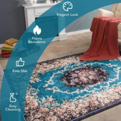 Traditioneller Teppich für Wohnzimmer Ästhetischer Teppich 230 x 160 cm