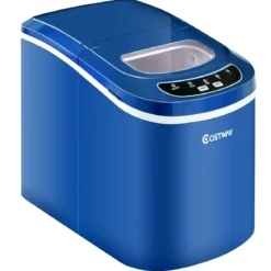 Tragbare Eismaschine mit 2,2 L Wassertank Eismaschine 24 x 33 x 36 cm Blau