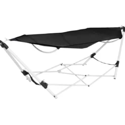 Tragbare & klappbare Hängematte abnehmbare klappbare Hängematte 240 x 80 x 73 cm Schwarz