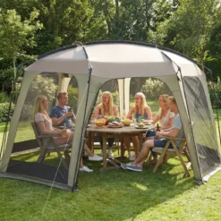 Tragbares Campingzelt Faltbares Netzzelt für 6-8 Personen mit Netzwand Sonnenschutz & Tragetasche