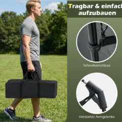 Tragbares Campingzelt Faltbares Netzzelt für 6-8 Personen mit Netzwand Sonnenschutz & Tragetasche