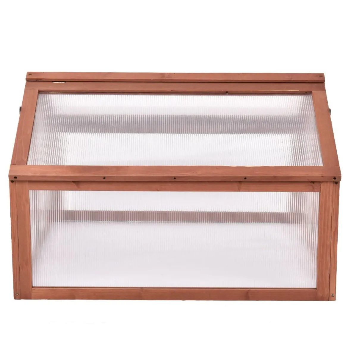 Tragbares Holz Kalthaus Gewächshaus Gewächshaus Treibhaus 90 x 80 x 58,5 cm Natur