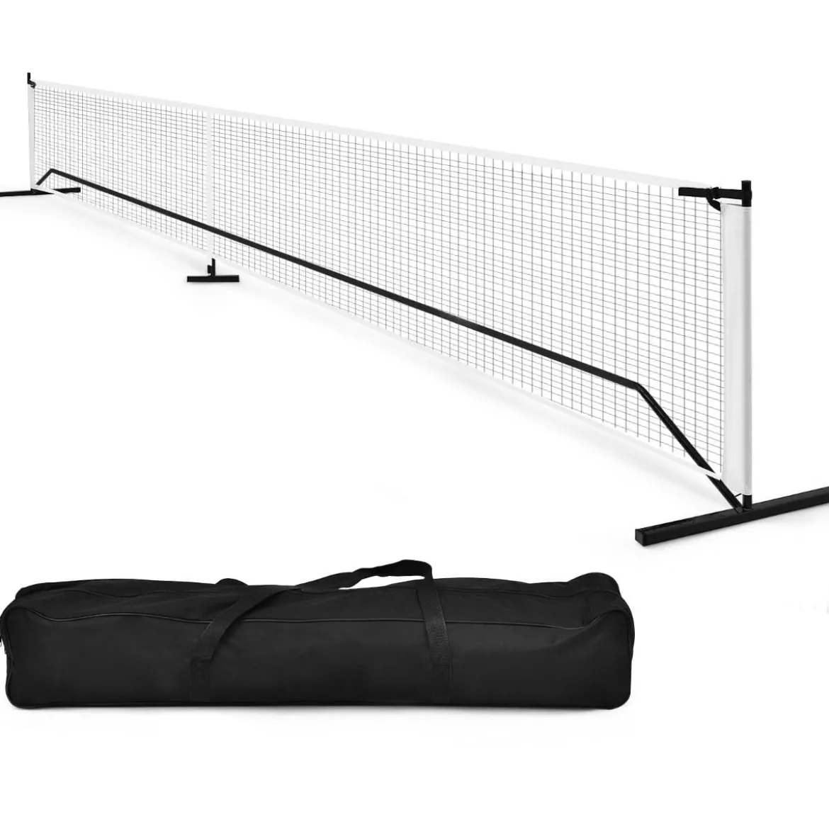 Tragbares Pickleball-Netz mit Metallrohren starkem Polyesternetz & Tragetasche aus Oxford-Stoff wetterfestes Sportnetz 670 cm langes