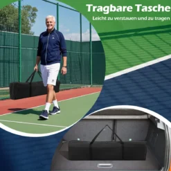 tragbares Pickleball Netz mit Rollen 6,7 m Pickleball-System in offizieller Größe mit Metallrahmen