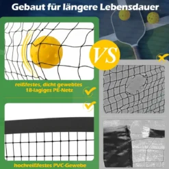 tragbares Pickleball Netz mit Rollen 6,7 m Pickleball-System in offizieller Größe mit Metallrahmen