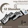 Tragbares 88 Tasten Roll Up Piano mit 128 Rhythmen & MIDI-Bluetooth Silikon Weiß