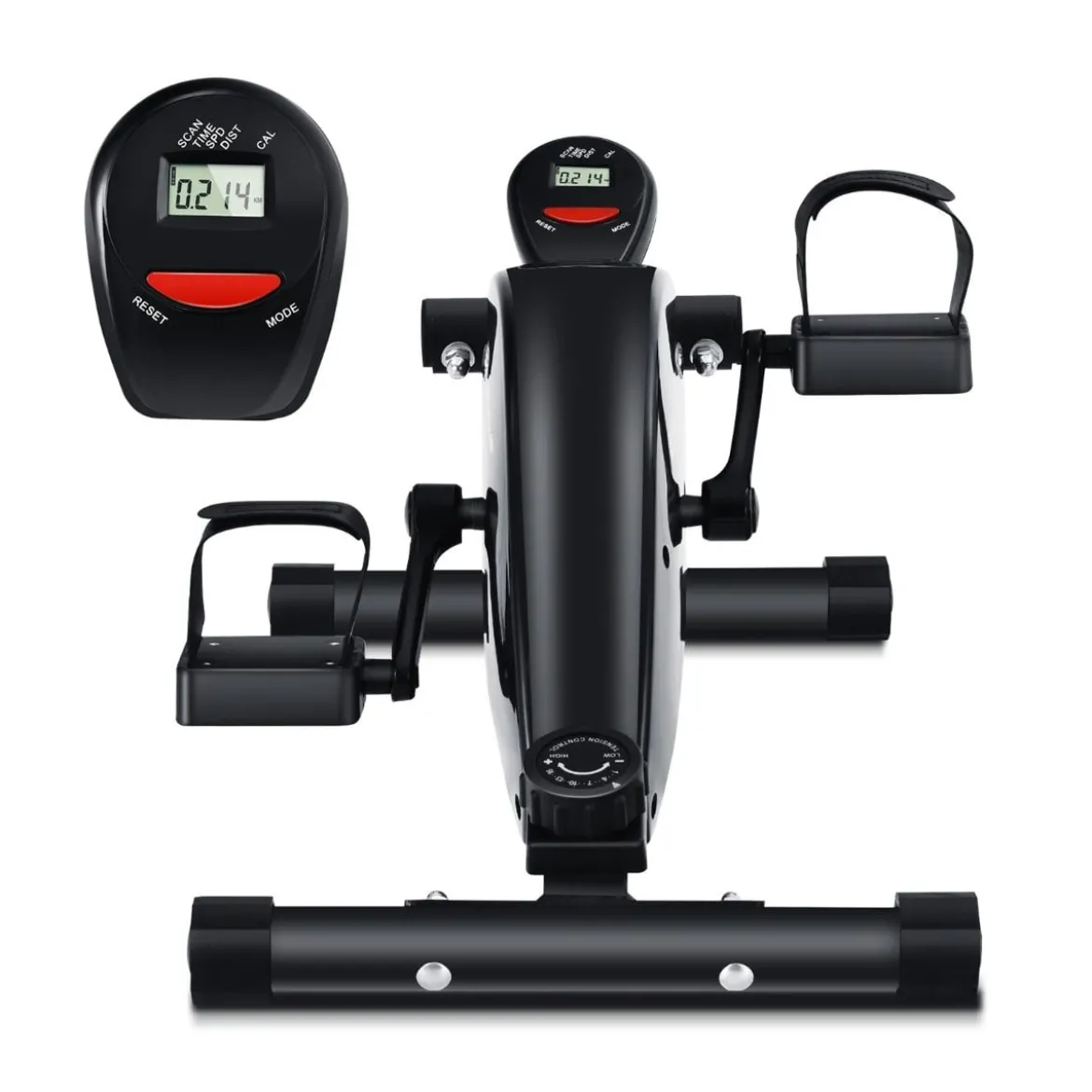 Trainingsgerättragbarer Heimtrainer Mini Stepper einstellbarer Magnetwiderstand Schwarz