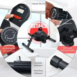 Trainingsgerättragbarer Heimtrainer Mini Stepper einstellbarer Magnetwiderstand Schwarz