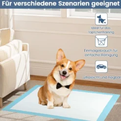 Trainingsunterlagen Hunde Auslaufsicheres 6-lagiges Design Welpenunterlagen Puppy-Pads(90 x 60 cm 150 Stück)