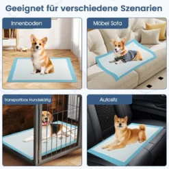 Trainingsunterlagen Hunde Auslaufsicheres 6-lagiges Design Welpenunterlagen Puppy-Pads(90 x 60 cm 150 Stück)