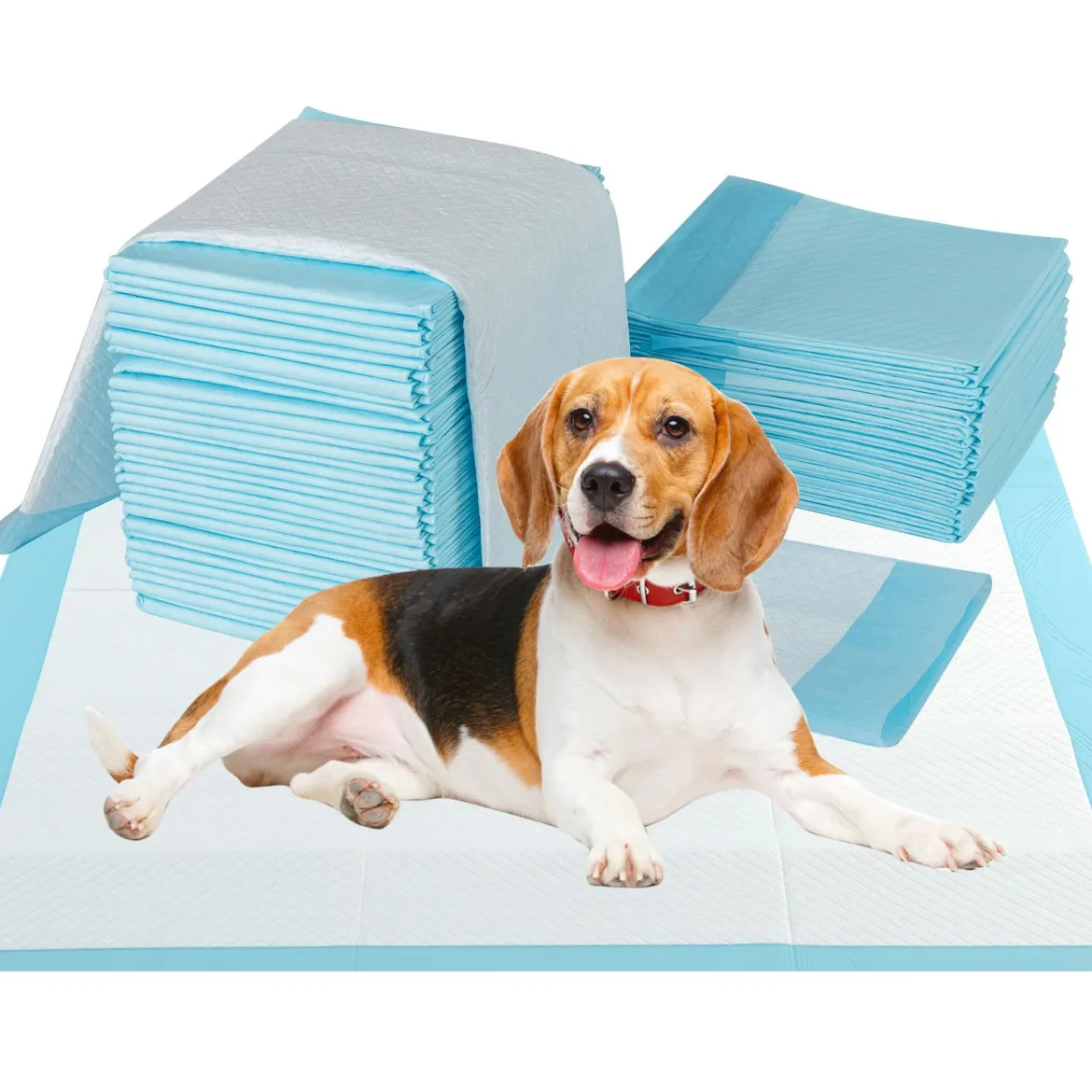 Trainingsunterlagen Hunde Auslaufsicheres 6-lagiges Design Welpenunterlagen Puppy-Pads(90 x 60 cm 150 Stück)