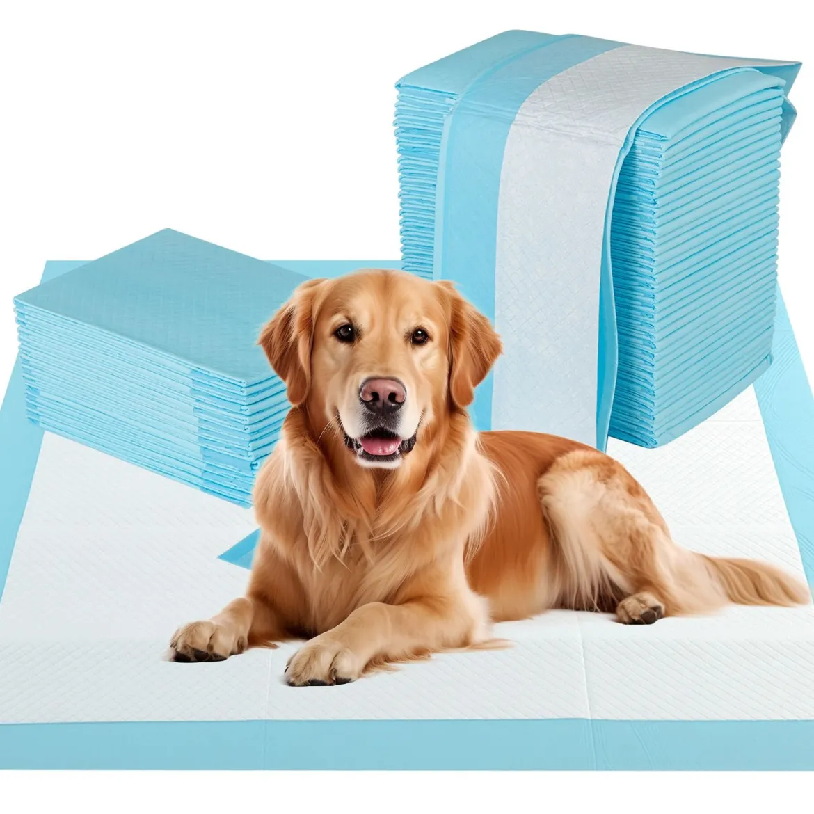 Trainingsunterlagen Hunde Auslaufsicheres 6-lagiges Design Welpenunterlagen Puppy-Pads 90 x 90 cm 100 Stück