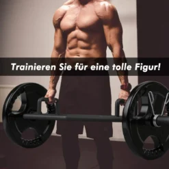 Trap Bar mit 2 Federverschlüsse & Klappbarem Griff Hantelstange Hex Bar Olympic Bar