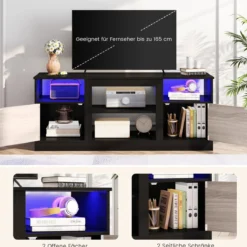 TV-Schrank mit LED-Lichtern für 65