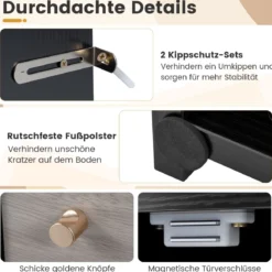 TV-Schrank mit LED-Lichtern für 65