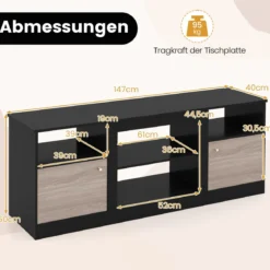 TV-Schrank mit LED-Lichtern für 65