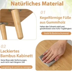 TV-Schrank Moderner TV-Ständer für Fernseher bis 55 Zoll 120,5 x 31 x 45,5 cm Natur