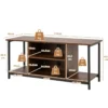 TV-Ständer für Fernseher bis 50 Zoll Holzschrank mit Verstellbarem Regal für Wohnzimmer Braun