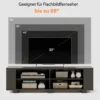 TV-Ständer für Fernseher bis zu 65 Zoll 3-stufige Medienkonsole mit 4 offenen Fächern 4 Seitenschränken & 4 Kabellöchern Schwarz
