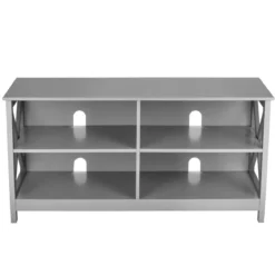 TV-Ständer für TVs 3-stufige Industrielle Kommode für Wohnzimmer 120 x 41 x 60 cm Grau