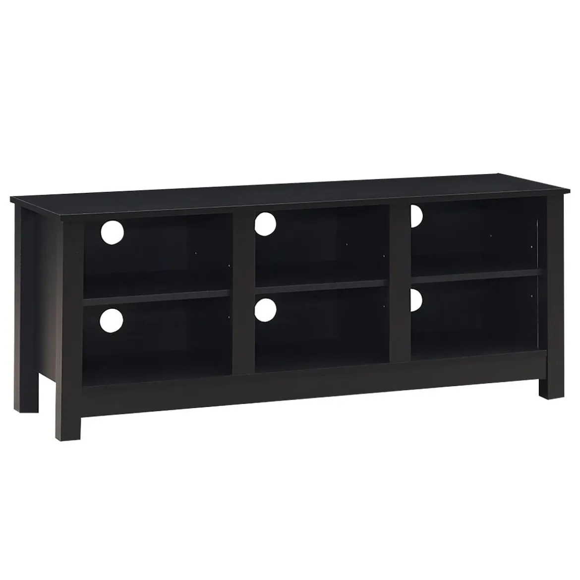 TV-Ständer mit 2 Regalfächern passend für 60 Zoll Fernseher 135 x 39,5 x 54 cm Dunkelbraun