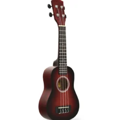 Ukulelen-Set Professionelles Ukulelen-Set aus Holz mit Tragetasche 17,5 x 6 x 53 cm Rot