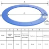 Universale Trampolin Federabdeckung 304 cm Trampolin Ersatzabdeckung Blau