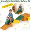 Up & Down Roller Coaster Erweiterbare Kinderachterbahn Grün + Gelb + Orange