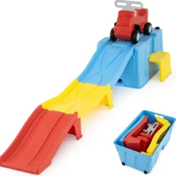 Up & Down Roller Coaster Erweiterbare Kinderachterbahn Blau + Gelb + Rot