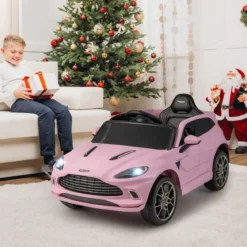 12V Aston Martin DBX Kinderauto mit 2,4G-Fernbedienung 1,4-2,5 km/h Rosa