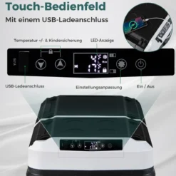 12V-Autokühlschrank mit 2 Kühlzonen 40L Tragbarer Gefrierschrank mit Kompressor (-20℃~20℃)