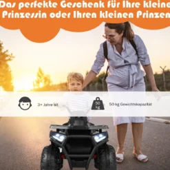 12V Elektro Kinderquad mit Scheinwerfer 4 Räder Kinder Kinderauto Elektroauto für Kinder ab 3 Jahren