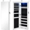 Verspiegelter Schmuckschrank Abschließbar Wand- / Türmontage 36 x 10 x 108 cm Weiß