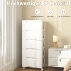 Vertikaler Nischenschrank mit Schubladen Aufbewahrungsschrank Kommode mit 6 Schubladen