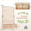 Vertikales Hochbeet aus Fichtenholz mit Spalier & Drainage Blumenkasten mit Sichtschutz Natur