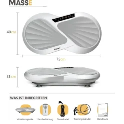 Vibrationsplatte Vibrationstr 6 Trainingsprogramme&90 Stufen Trainingsgerät