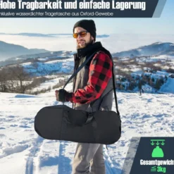 Vielseitiges Schneeschuhe-Set 63 cm ergonomische Schneeschuhe mit Doppel-Ratschenbindungssystem Blau