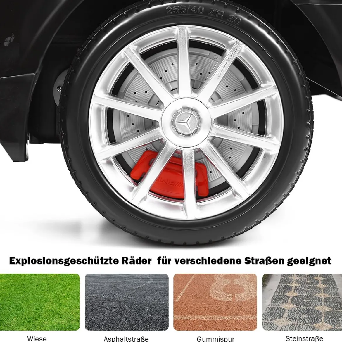 12V Kinderauto mit 2,4G-Fernbedienung Batteriebetriebenes Fahrzeug 120 x 70 x 52 cm Schwarz