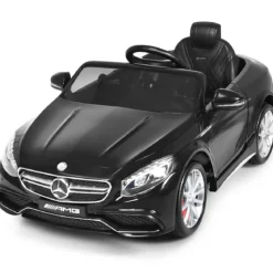 12V Kinderauto mit 2,4G-Fernbedienung Batteriebetriebenes Fahrzeug 120 x 70 x 52 cm Schwarz