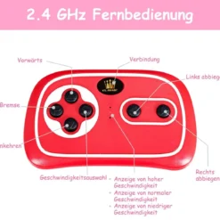 12V Kinderauto mit 2 Motoren und MP3 und Musik 104 x 63,5 x 45,5 cm Weiß