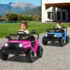 12V Kinder Elektroato Elektro Kinderauto mit Fernbedienung & Musik & Hupe & LED-Lichter Rosa