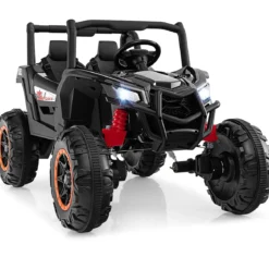 24V Kinder Elektroauto mit Fernbedienung 2-Sitzer Elektrisch Kinderauto Elektrofahrzeug Schwarz