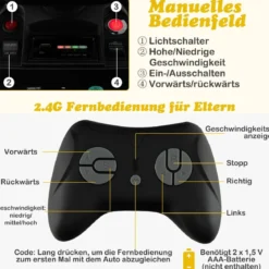 12V Kinder Traktor mit Anhänger & Grabschaufel & MP3-Player für Kinder von 3-8 J. Gelb