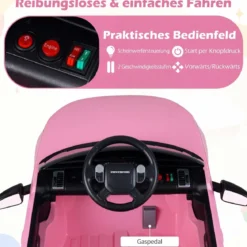 12V Land Rover Kinder-Elektroauto Federung LED Musik Kabellos Kinder ab 3 Jahren Rosa